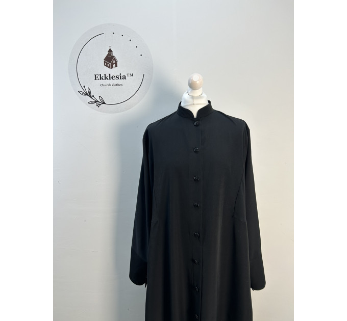 Latin style cassock with buttons row down the bottom - Cassock for a priest