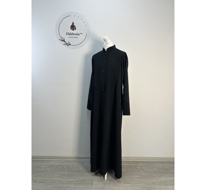 Latin style cassock with buttons row down the bottom - Cassock for a priest