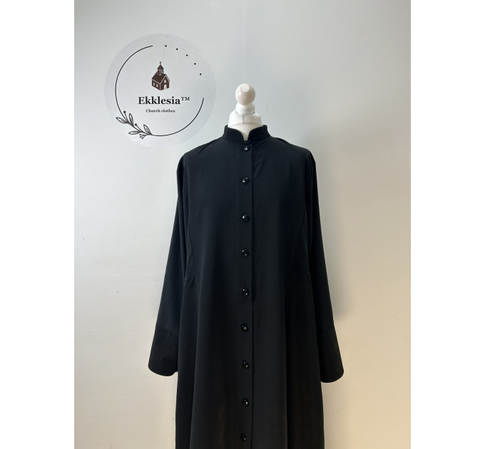 Latin style cassock with buttons row down the bottom - Cassock for a priest
