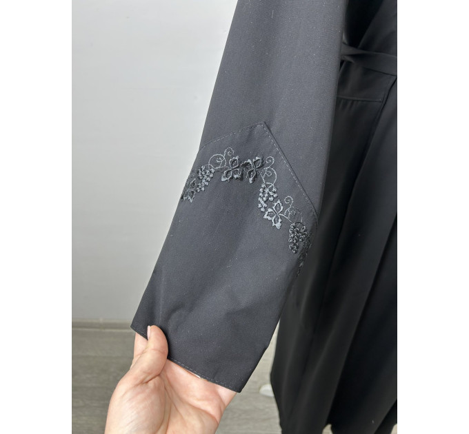 Orthodox Greek undercassock from fake silk with machine embroidery - Cassock for a priest