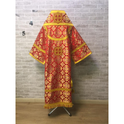 Bishop's Vestments in red brocade - Vestments for Bishop - Archbishop vestments