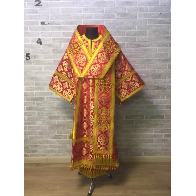 Bishop's Vestments in red brocade - Vestments for Bishop - Archbishop vestments