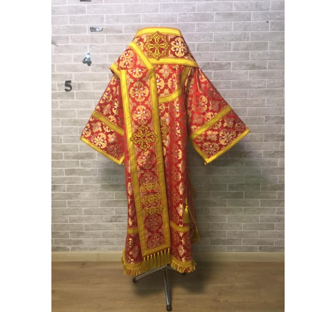 Bishop's Vestments in red brocade - Vestments for Bishop - Archbishop vestments