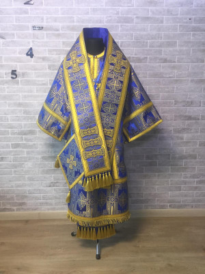 Blue Bishop's Vestments - Vestments for Bishop - Archbishop vestments