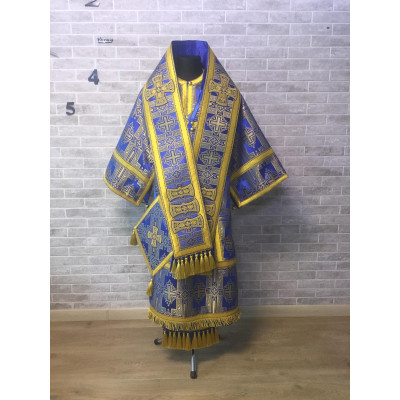 Blue Bishop's Vestments - Vestments for Bishop - Archbishop vestments