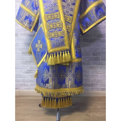 Blue Bishop's Vestments - Vestments for Bishop - Archbishop vestments