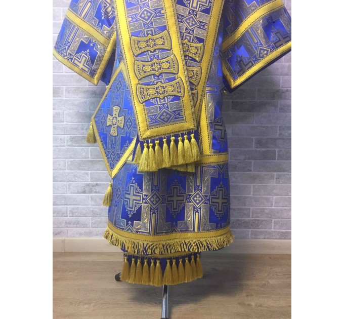 Blue Bishop's Vestments - Vestments for Bishop - Archbishop vestments