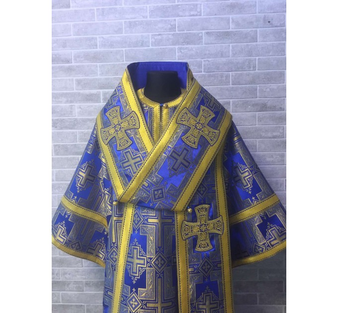 Blue Bishop's Vestments - Vestments for Bishop - Archbishop vestments