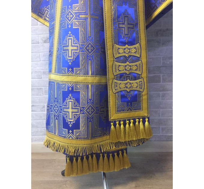 Blue Bishop's Vestments - Vestments for Bishop - Archbishop vestments