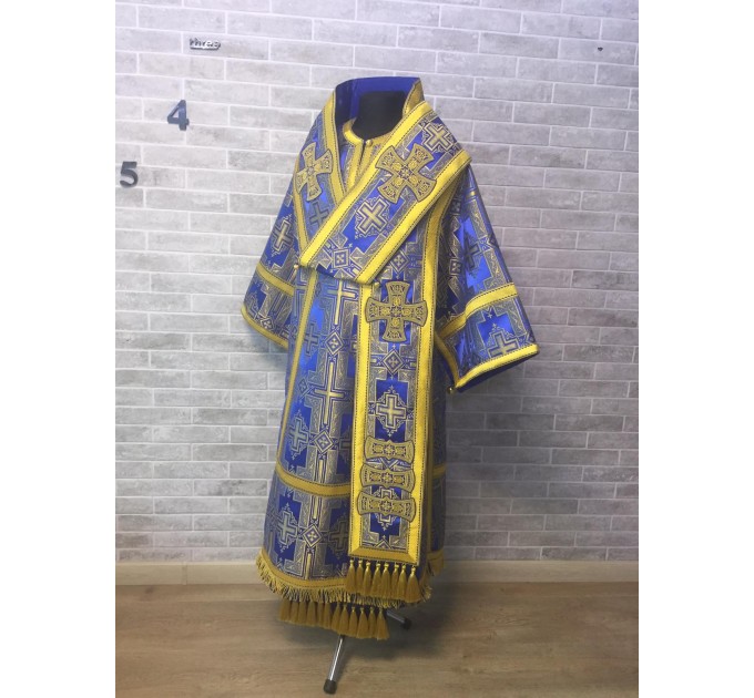 Blue Bishop's Vestments - Vestments for Bishop - Archbishop vestments