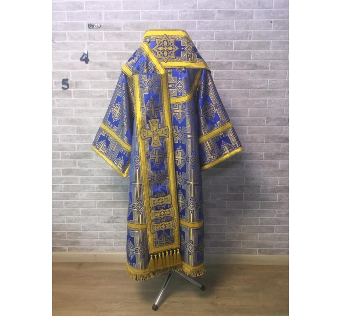 Blue Bishop's Vestments - Vestments for Bishop - Archbishop vestments