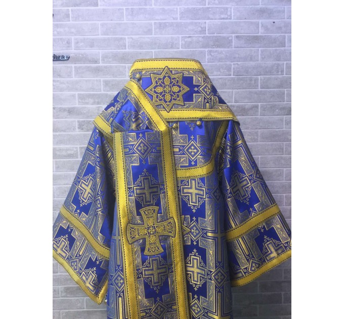 Blue Bishop's Vestments - Vestments for Bishop - Archbishop vestments