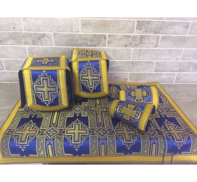 Blue Bishop's Vestments - Vestments for Bishop - Archbishop vestments