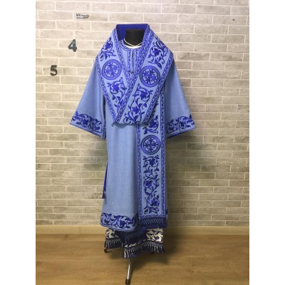 Embroidered Bishop's Vestments in linen-gabardine - Vestments for Bishop - Archbishop vestments