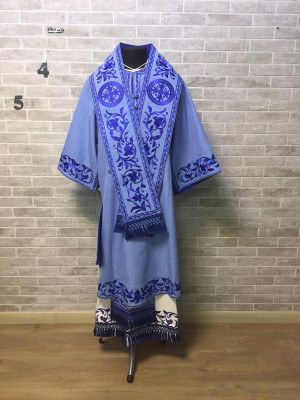 Embroidered Bishop's Vestments in linen-gabardine - Vestments for Bishop - Archbishop vestments