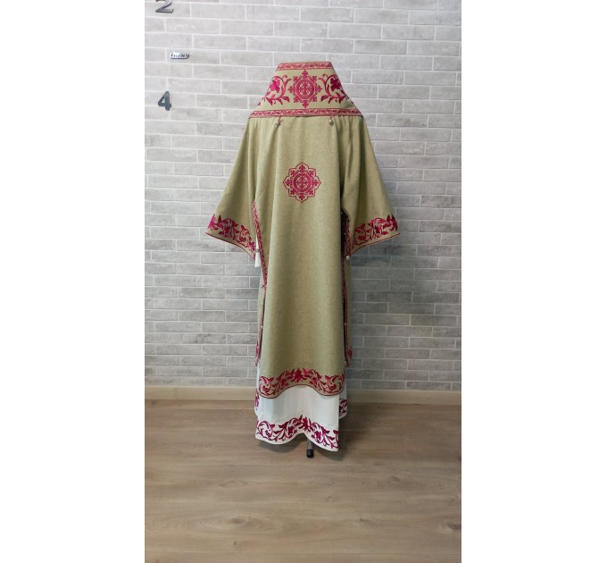 Embroidered Bishop's Vestments in linen-gabardine - Vestments for Bishop - Archbishop vestments