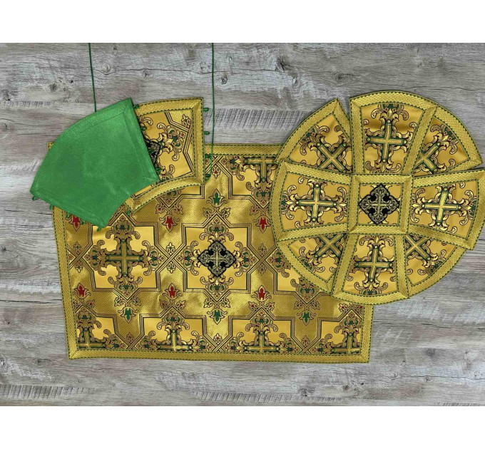 Bishop's vestment set with omophors in angels brocade - Vestment set for Archbishop