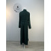 Embroidered Greek style cassock "Rhombus" on dark green wet silk