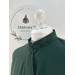 Embroidered Greek style cassock "Rhombus" on dark green wet silk