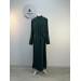 Embroidered Greek style cassock "Rhombus" on dark green wet silk