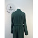 Embroidered Greek style cassock "Rhombus" on dark green wet silk