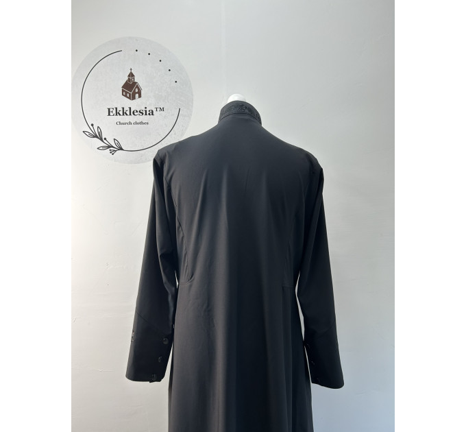 Embroidered Greek style cassock "Big grapes" made of silk-cottone