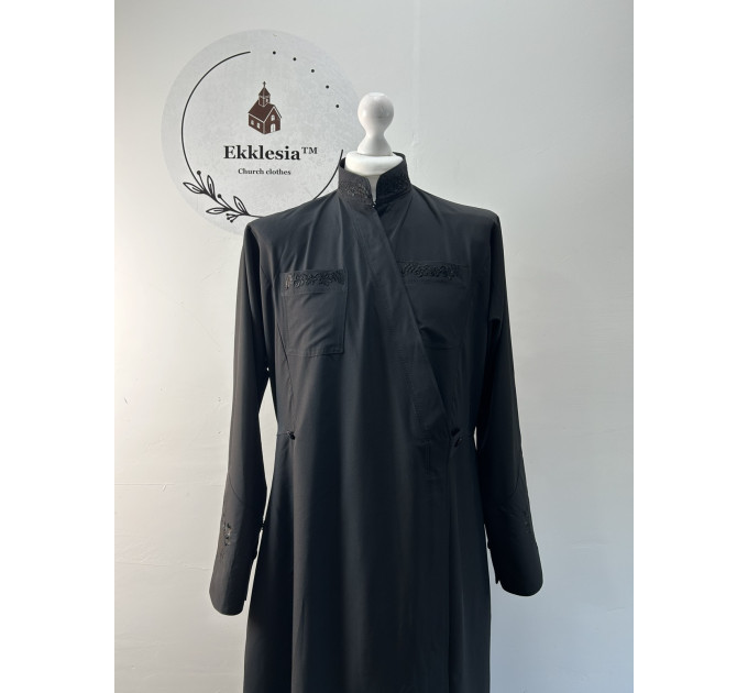 Embroidered Greek style cassock "Big grapes" made of silk-cottone