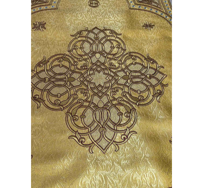 Embroidered Orthodox Chalice Covers on silk - Aer and chalice veil orthodox set