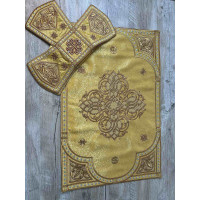 Embroidered Orthodox Chalice Covers on silk - Aer and chalice veil orthodox set