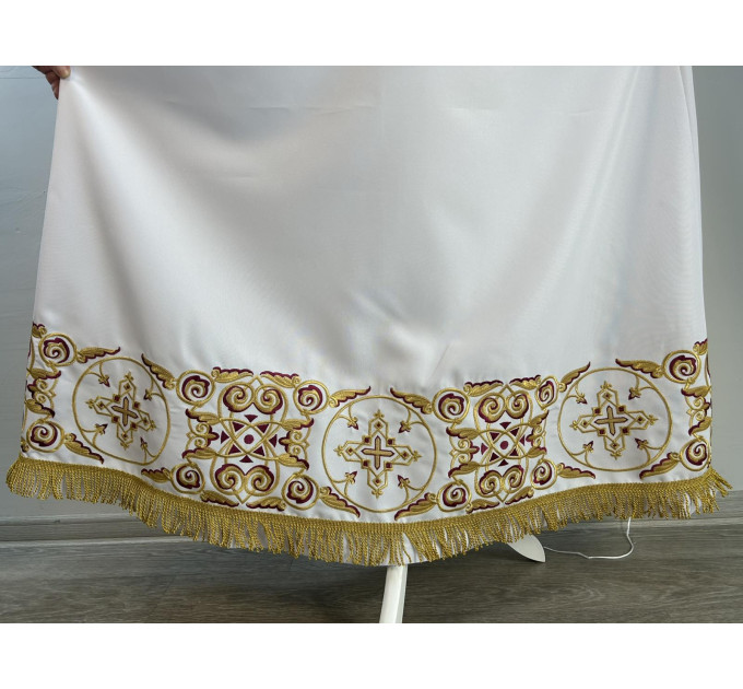 Embroidered Stikhar in gabardine Byzantium - podriznik - Priest stikhar