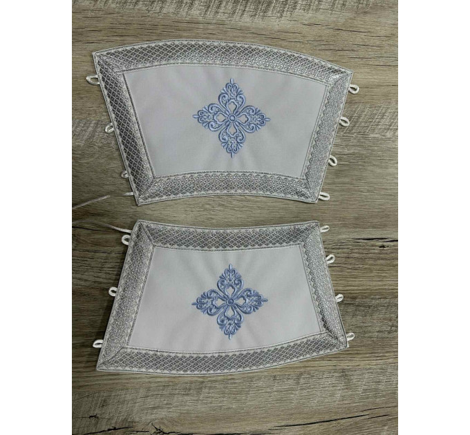 Embroidered priest stole and cuffs Athos - Epitrachil, cuffs - Communion priest set