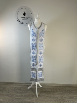 Embroidered priest stole and cuffs Athos - Epitrachil, cuffs - Communion priest set
