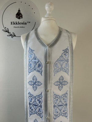Embroidered priest stole and cuffs Athos - Epitrachil, cuffs - Communion priest set