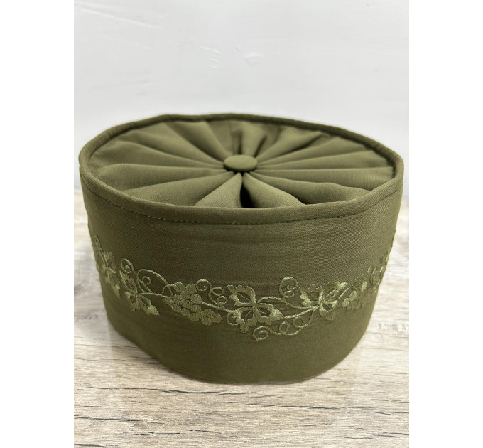 Greek style Skufia - Greek Skufia Calotte in fake silk - biretta for priest