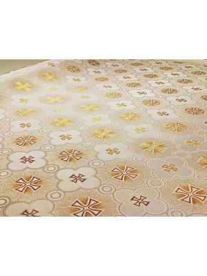 Set of vestments in white-gold color