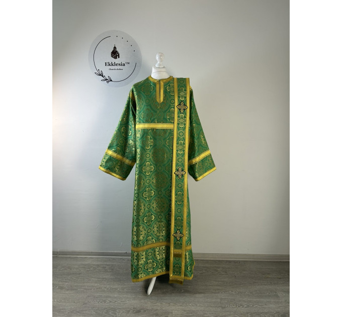 Vestment set for deacon - Stichar, orar, cuffs in brocade - Deacon's set