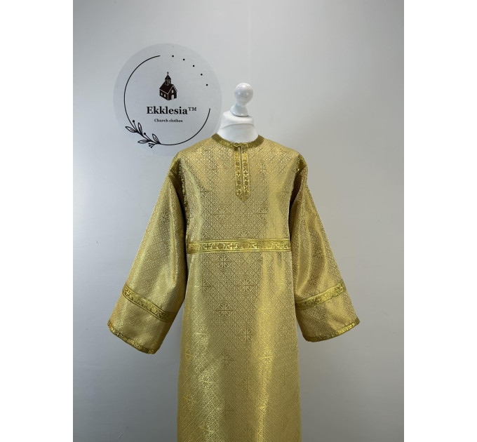 Brocade stichar with simple pattern - Gold robe for atar boy