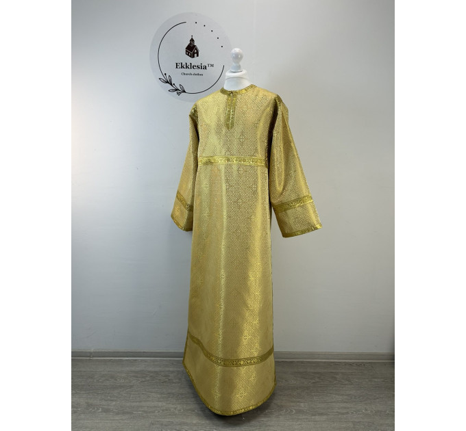 Brocade stichar with simple pattern - Gold robe for atar boy