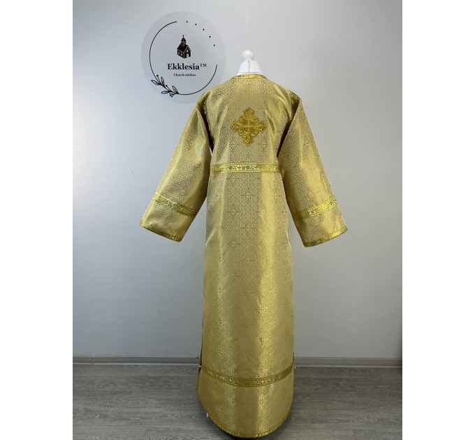 Brocade stichar with simple pattern - Gold robe for atar boy