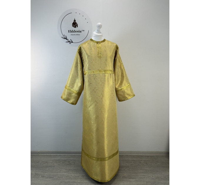 Brocade stichar with simple pattern - Gold robe for atar boy