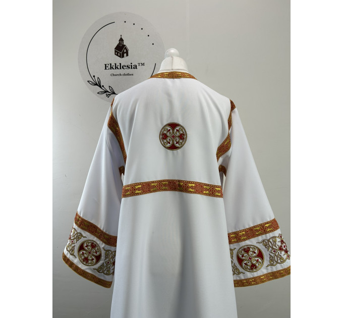 Embroidered altar serverer robe - Stichar - Sticharion Deluxe