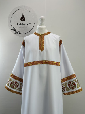 Embroidered altar serverer robe - Stikhar - Sticharion Deluxe