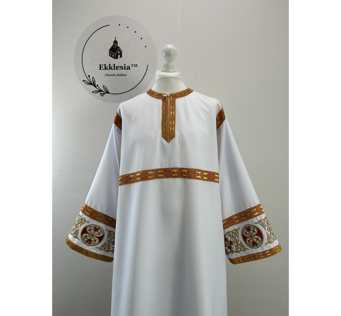 Embroidered altar serverer robe - Stichar - Sticharion Deluxe