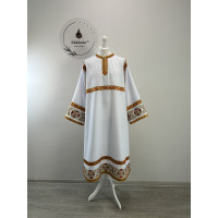 Embroidered altar serverer robe - Stikhar - Sticharion Deluxe
