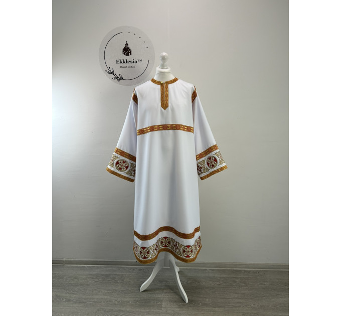 Embroidered altar serverer robe - Stichar - Sticharion Deluxe