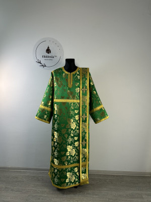 Grapes brocade Orthodox deacon's vestment - Stichar with orar and cuffs Grapes brocade Orthodox deacon's vestment - Stichar with orar and cuffs