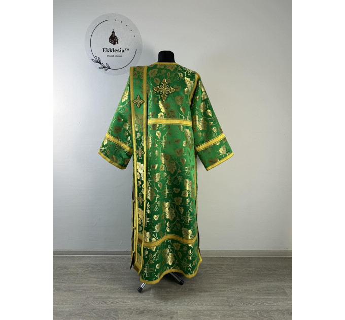 Grapes brocade Orthodox deacon's vestment - Stichar with orar and cuffs