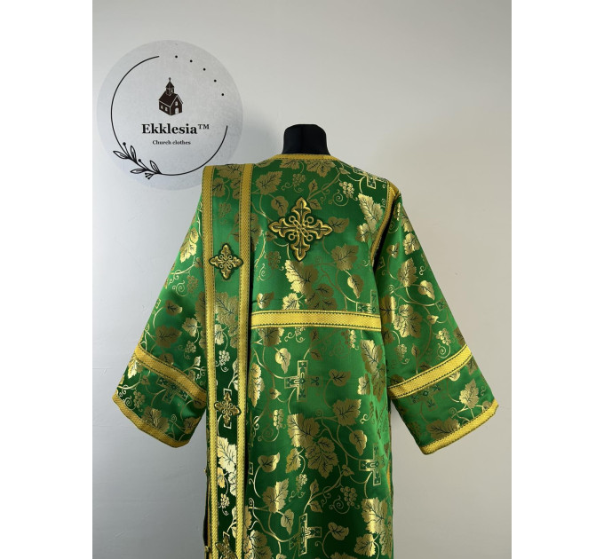 Grapes brocade Orthodox deacon's vestment - Stichar with orar and cuffs