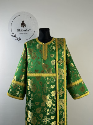 Grapes brocade Orthodox deacon's vestment - Stichar with orar and cuffs