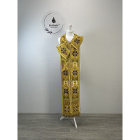 In stock! Communion set in floral brocade - Stole and cuffs 